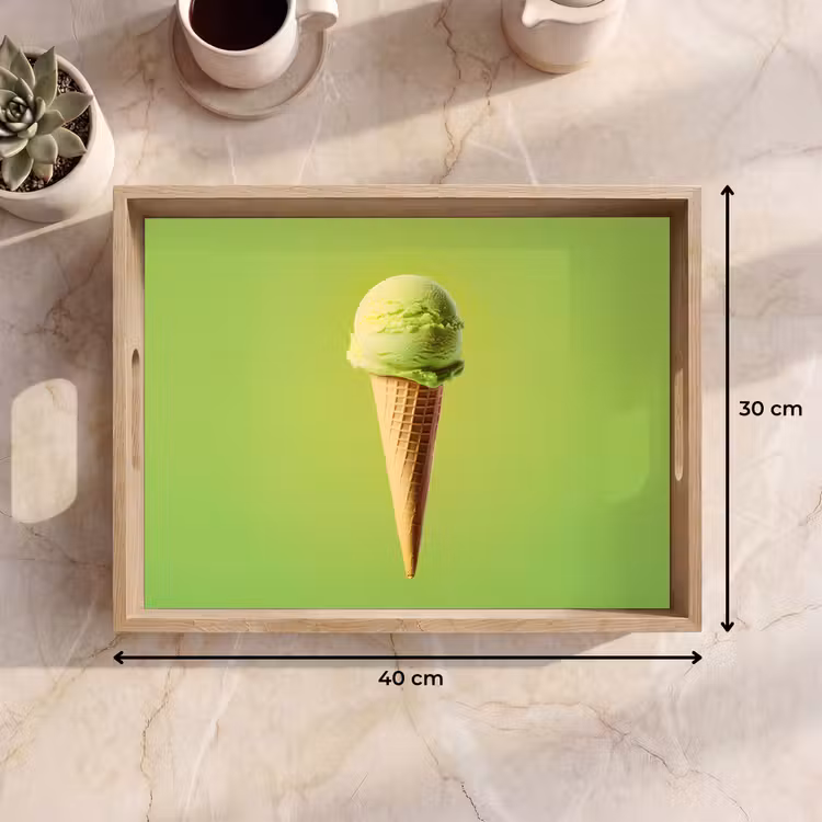 Vassoio - Corno - Paletta per gelato - Verde — 7