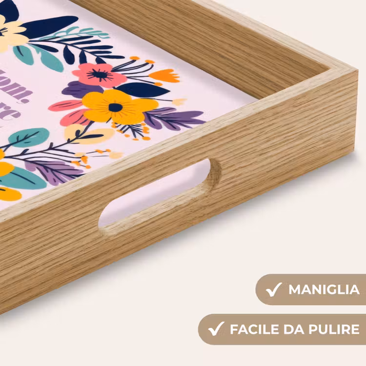 Vassoio - Corona di fiori - Colorata - Madre — 8