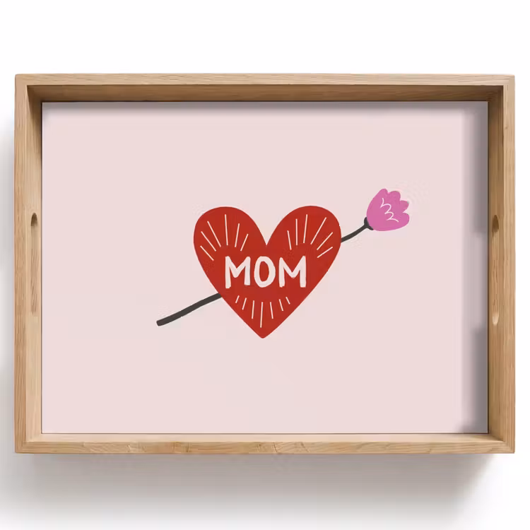 Vassoio - Cuore - Rosso - Fiore - Madre — 1