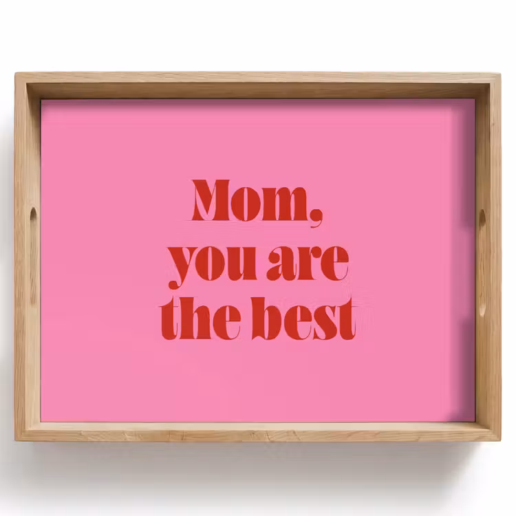 Vassoio - Madre - Messaggio - Rosa — 1