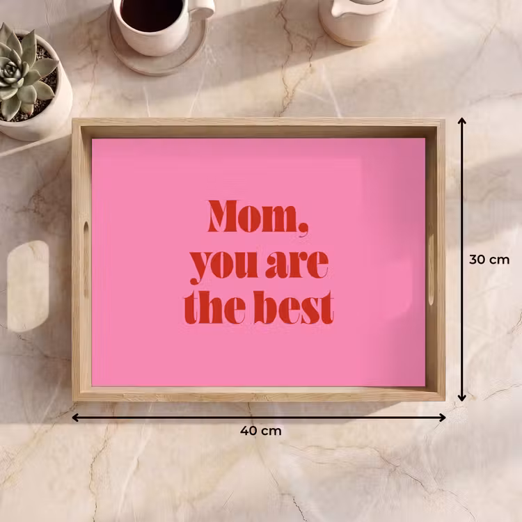 Vassoio - Madre - Messaggio - Rosa — 7