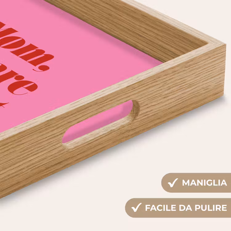 Vassoio - Madre - Messaggio - Rosa — 8