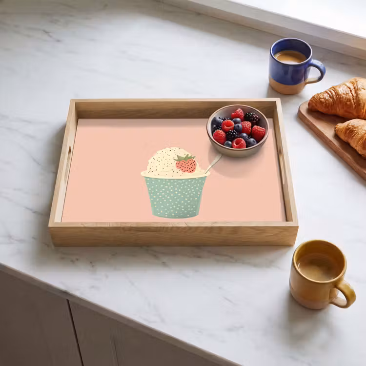 Vassoio - Vassoio - Gelato - Fragola - Rosa — 3