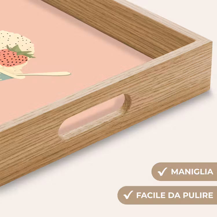 Vassoio - Vassoio - Gelato - Fragola - Rosa — 8