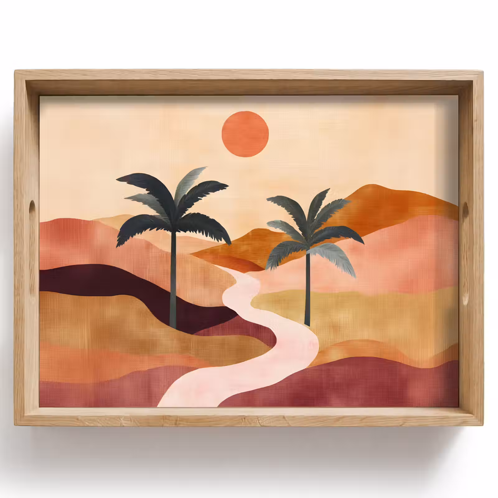 Vassoio - Colline - Palme - Astratto — 1