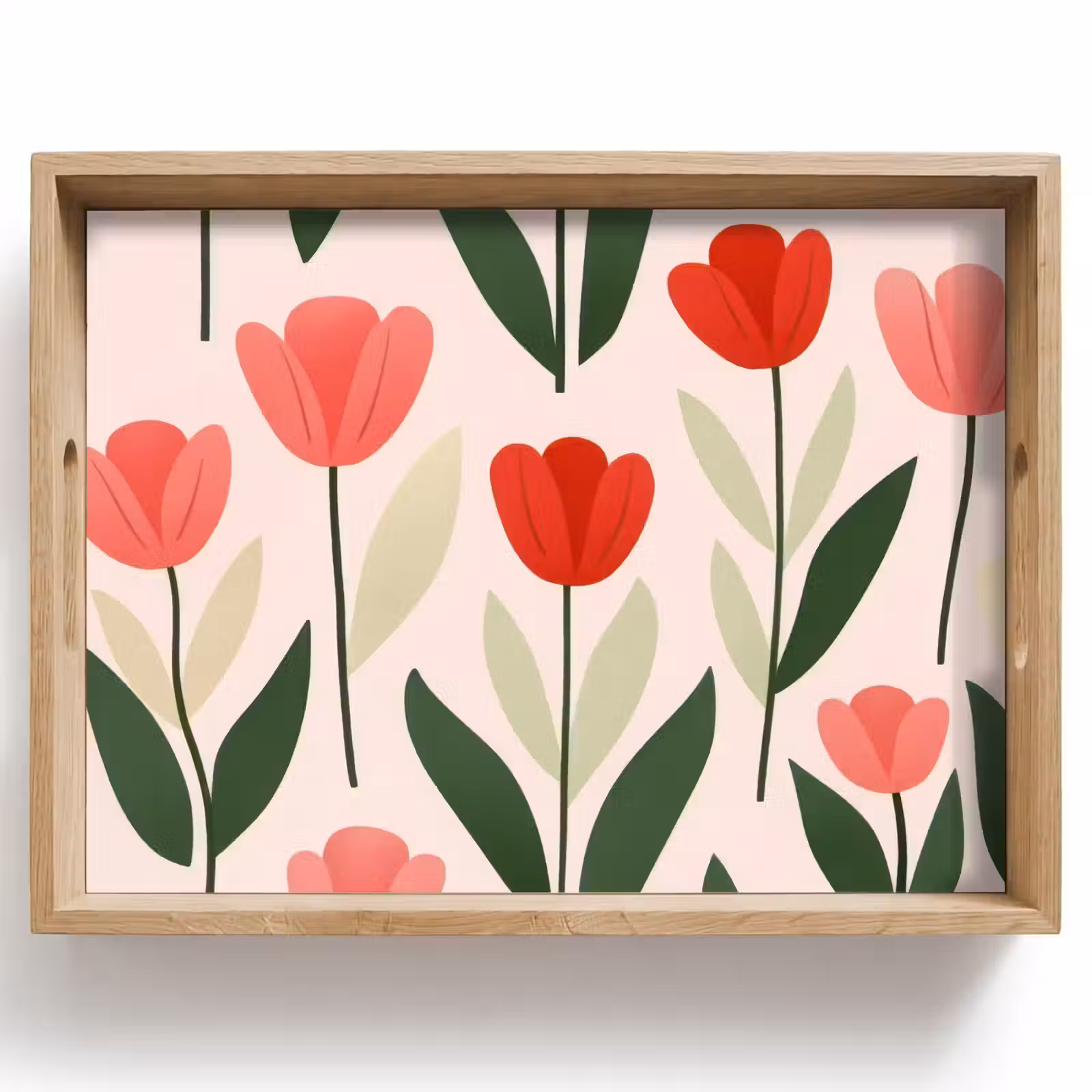 Vassoio - Tulipani - Moderni - Rosa — 1