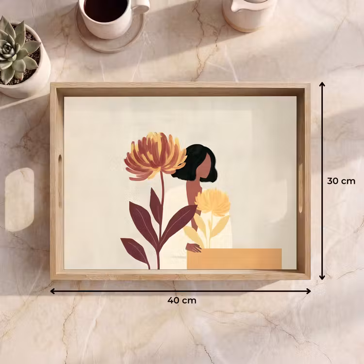 Vassoio - Donna - Minimalista - Fiore — 7