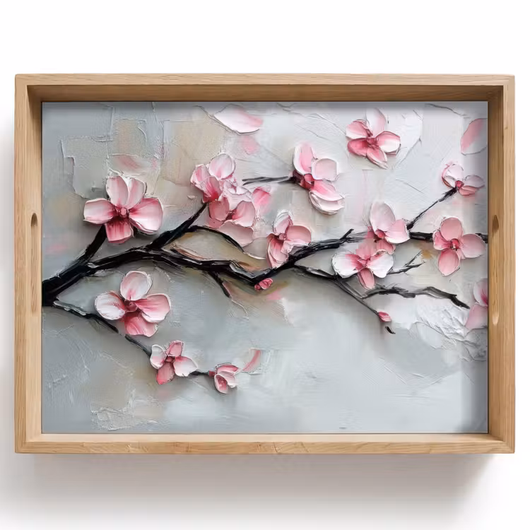 Vassoio - Fiore - Artistico - Rosa - Sakura — 1