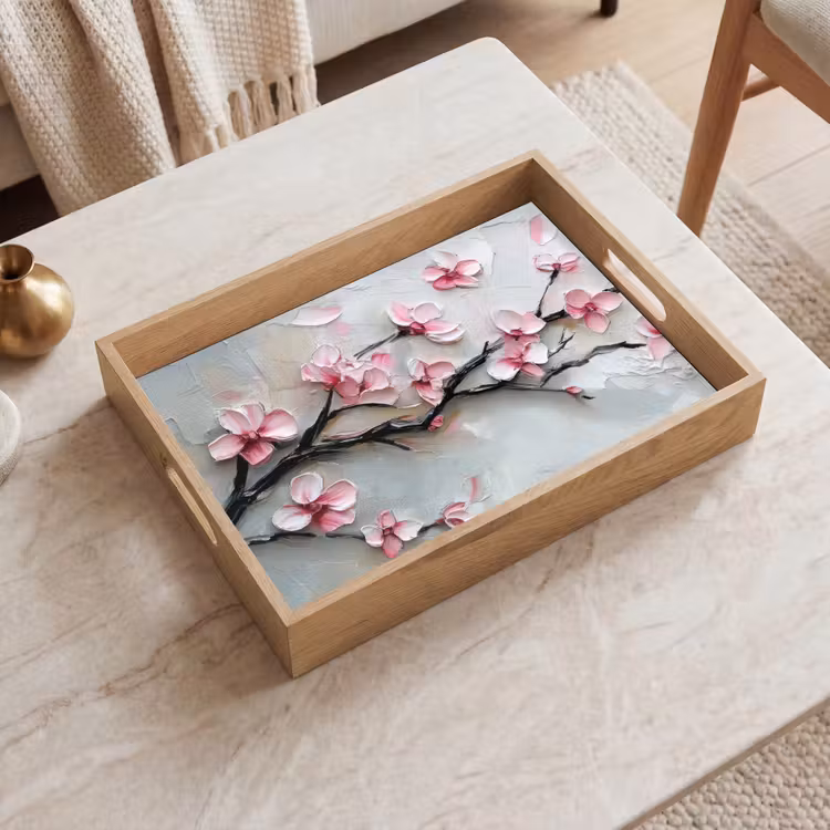 Vassoio - Fiore - Artistico - Rosa - Sakura — 2