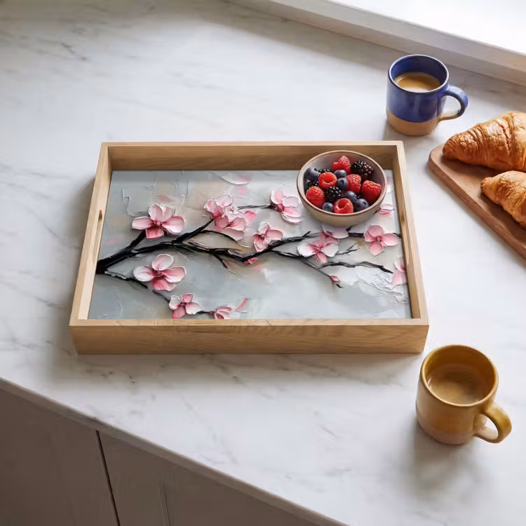 Vassoio - Fiore - Artistico - Rosa - Sakura — 3