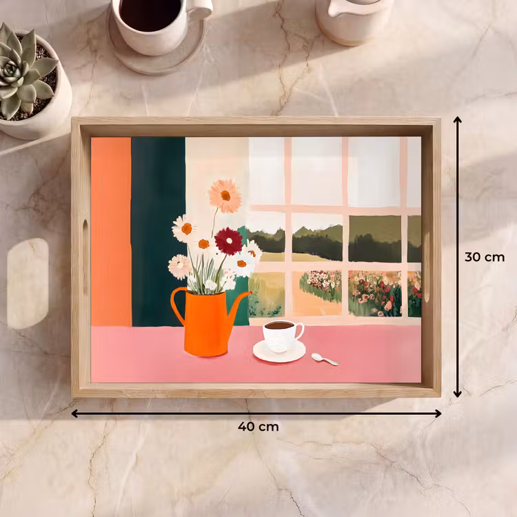 Vassoio - Fiori - Caffè - Finestra — 7