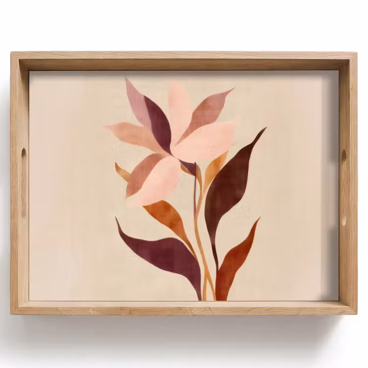 Vassoio - Fiori - Petali - Minimalista - Rosa — 1