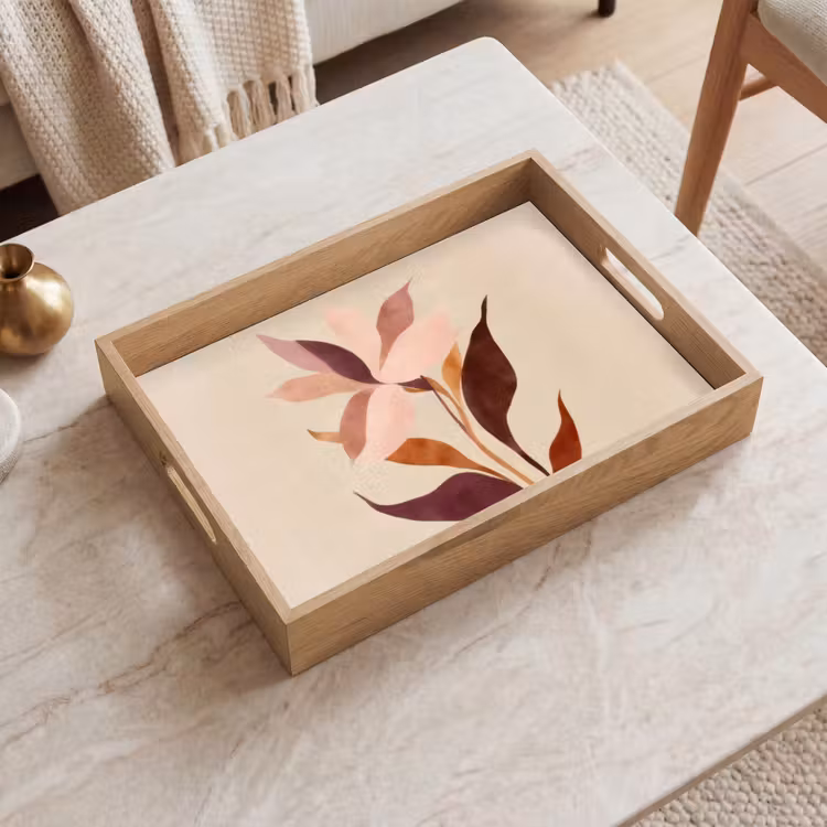 Vassoio - Fiori - Petali - Minimalista - Rosa — 2