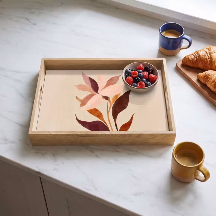 Vassoio - Fiori - Petali - Minimalista - Rosa — 3