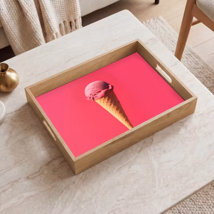Vassoio - Paletta per gelato - Rosa - Corno — 2