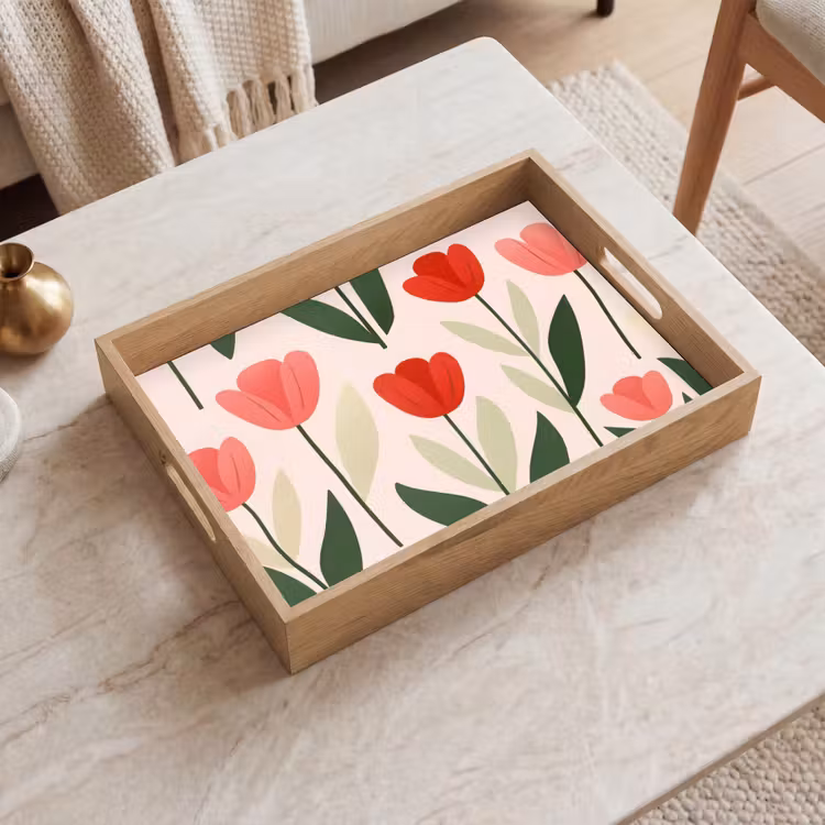 Vassoio - Tulipani - Moderni - Rosa — 2