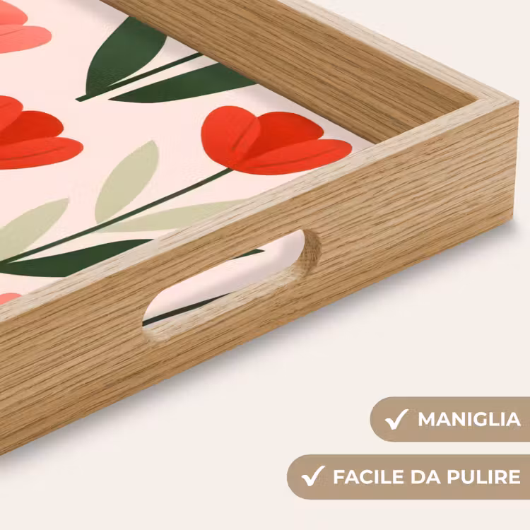 Vassoio - Tulipani - Moderni - Rosa — 8