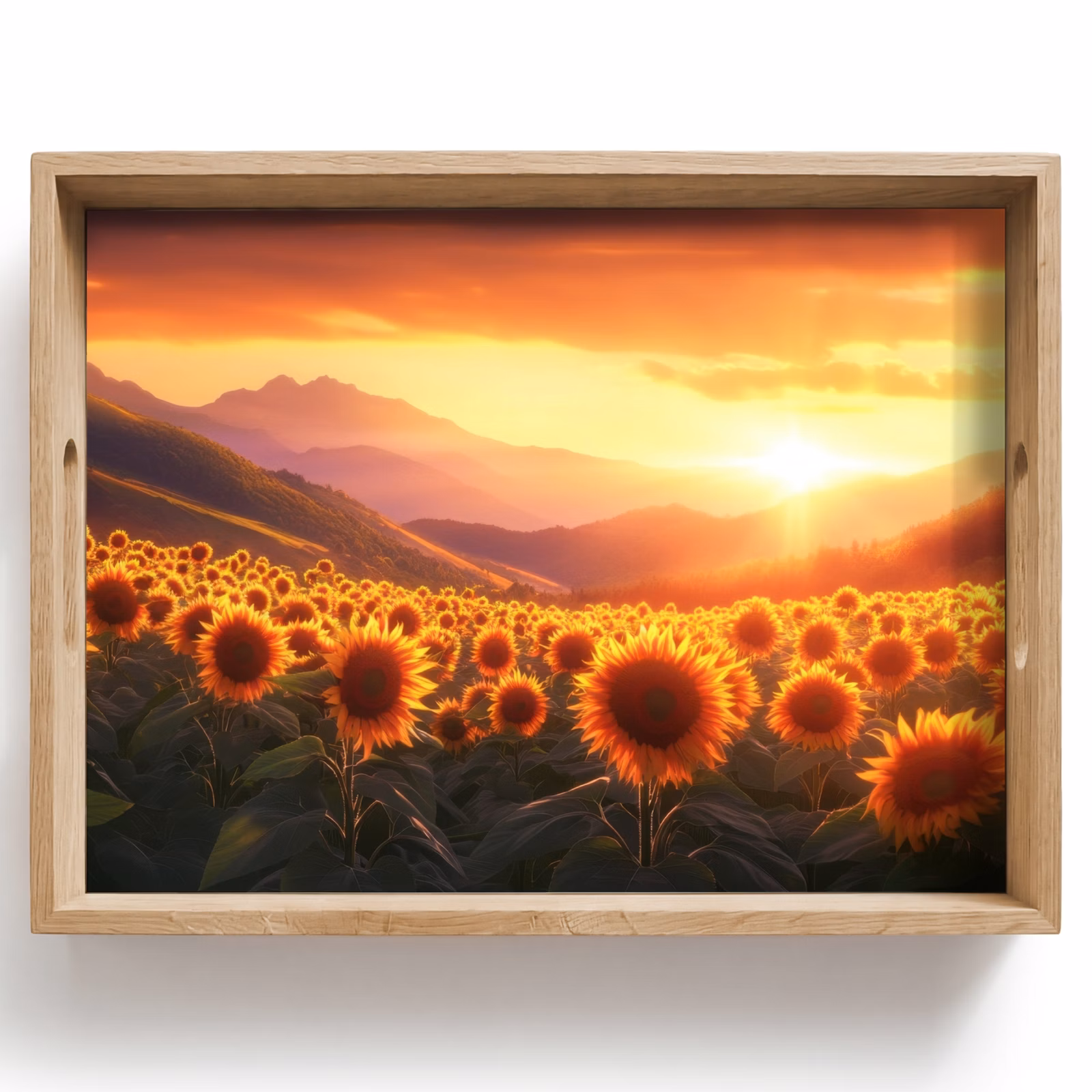 Vassoio - Girasoli - Tramonto - Paesaggio — 1