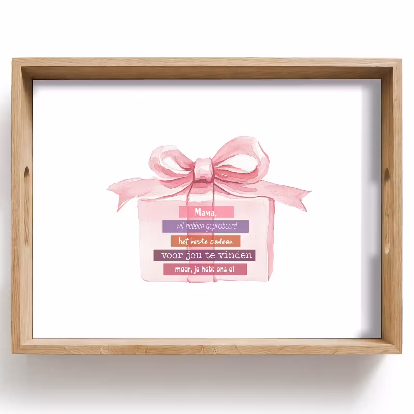 Vassoio - Regalo - Fiocco - Testo - Rosa — 1