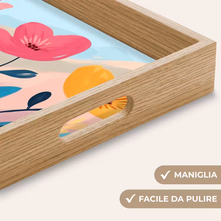 Vassoio - Illustrazione - Fiori - Colorati — 8