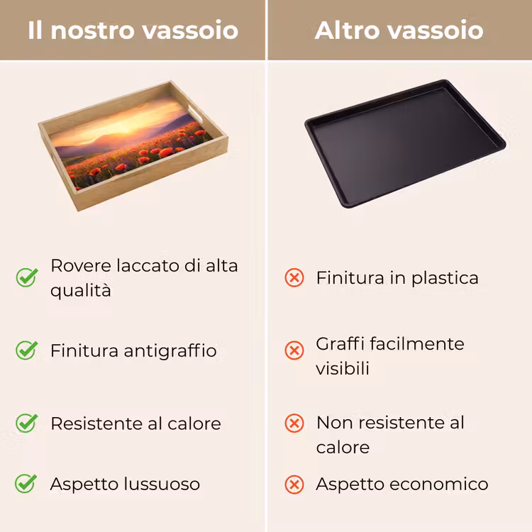Vassoio - Paesaggio - Tramonto - Campo di fiori — 9