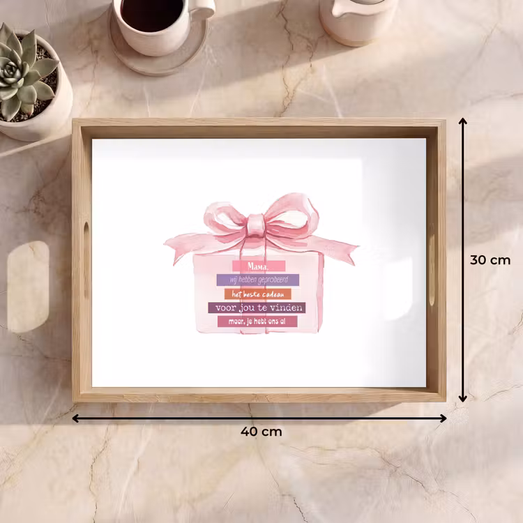Vassoio - Regalo - Fiocco - Testo - Rosa — 7