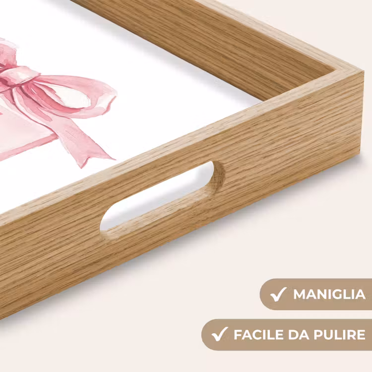 Vassoio - Regalo - Fiocco - Testo - Rosa — 8