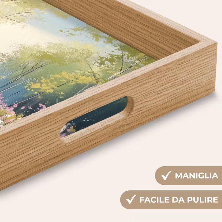 Vassoio - Foresta - Stile di pittura - Colorato — 8