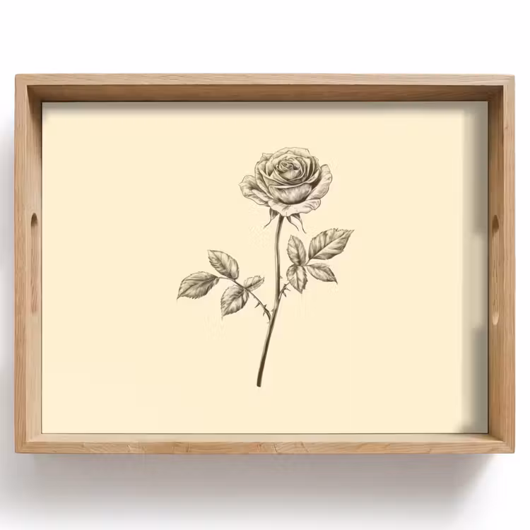 Vassoio - Illustrazione - Nero - Rosa — 1