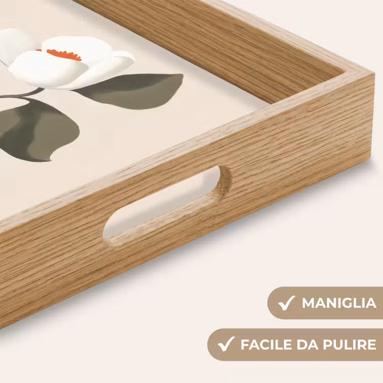 Vassoio - Vaso - A scacchi - Verde - Fiore — 8