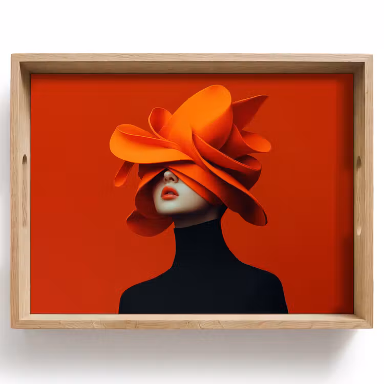 Vassoio - Arancione - Cappello - Donna — 1