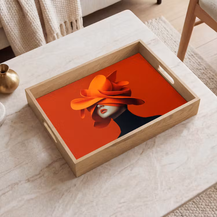 Vassoio - Arancione - Cappello - Donna — 2