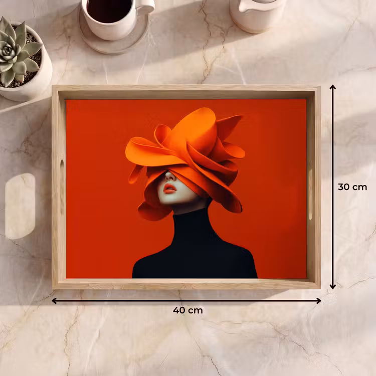 Vassoio - Arancione - Cappello - Donna — 7