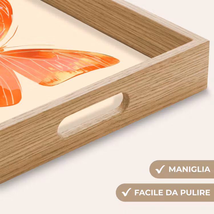 Vassoio - Farfalla - Minimalista - Rosa — 8