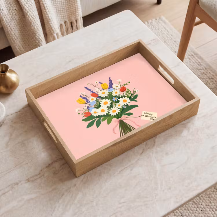 Vassoio - Fiori - Nastro - Biglietto — 2