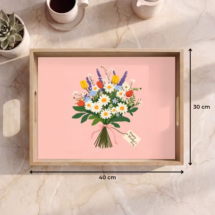 Vassoio - Fiori - Nastro - Biglietto — 7