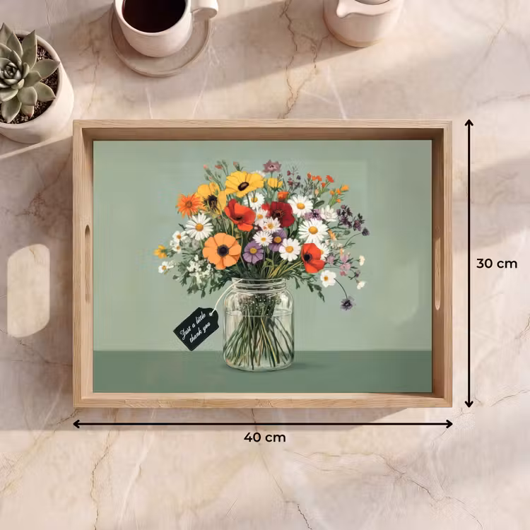 Vassoio - Fiori - Vaso - Biglietto — 7