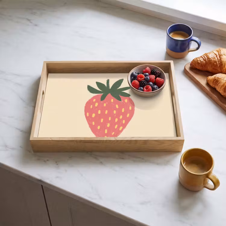 Vassoio - Fragola - Minimalista - Rosso - Frutta — 3