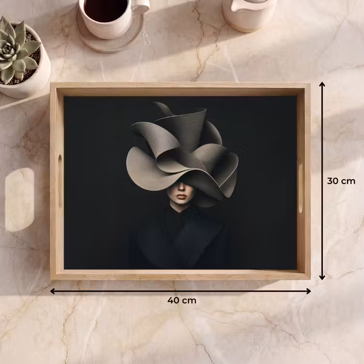 Vassoio - Nero - Cappello - Donna — 7