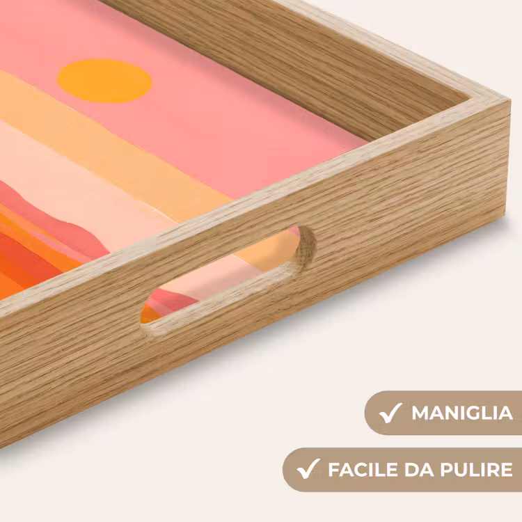 Vassoio - Sole - Astratto - Paesaggio - Arancione — 8