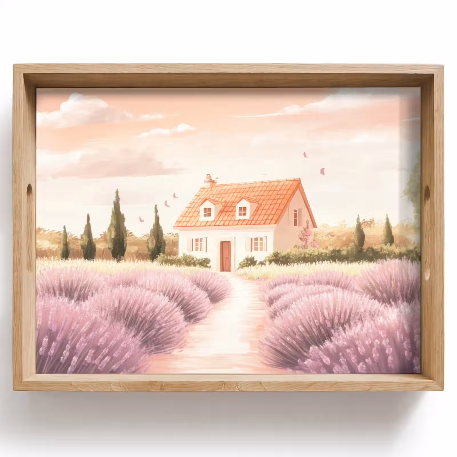 Vassoio - Campo di lavanda - Casa - Viola — 1