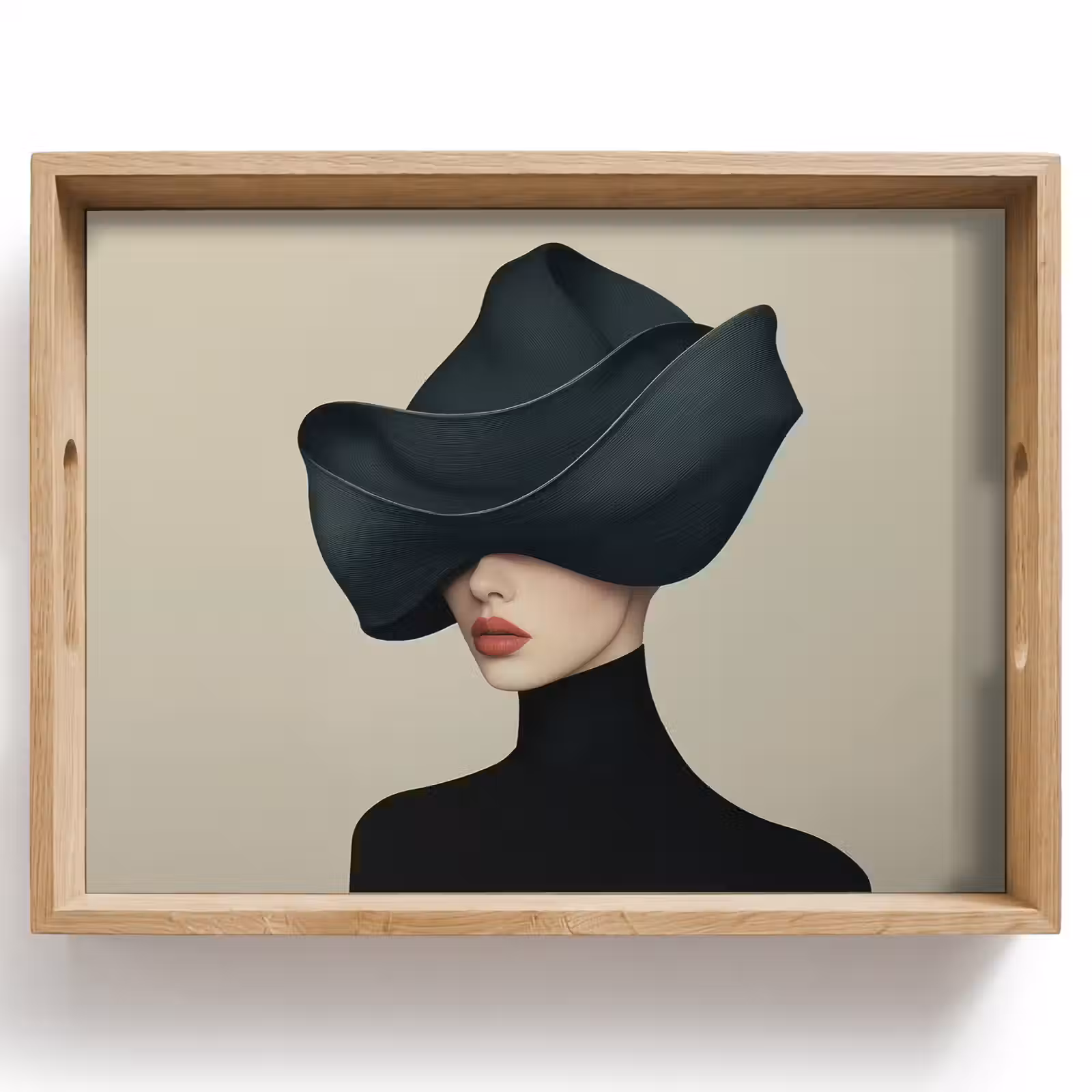 Vassoio - Donna - Verde - Cappello — 1