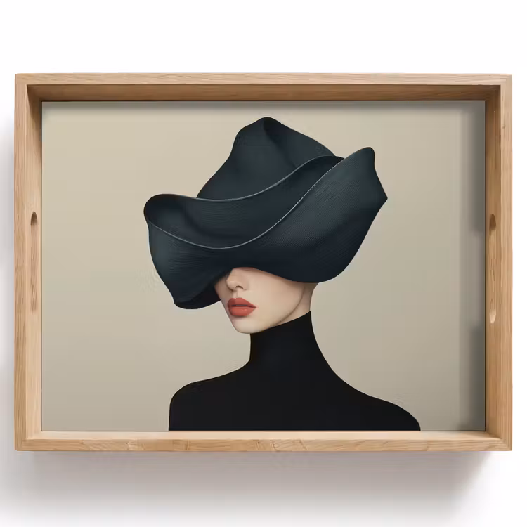 Vassoio - Donna - Verde - Cappello — 1