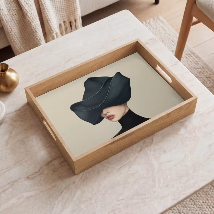 Vassoio - Donna - Verde - Cappello — 2