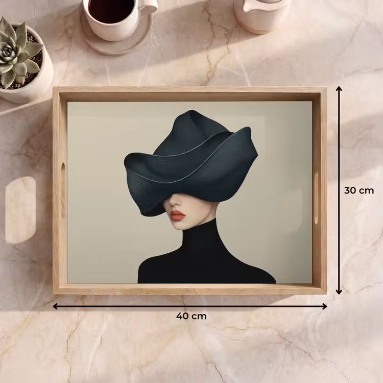 Vassoio - Donna - Verde - Cappello — 7