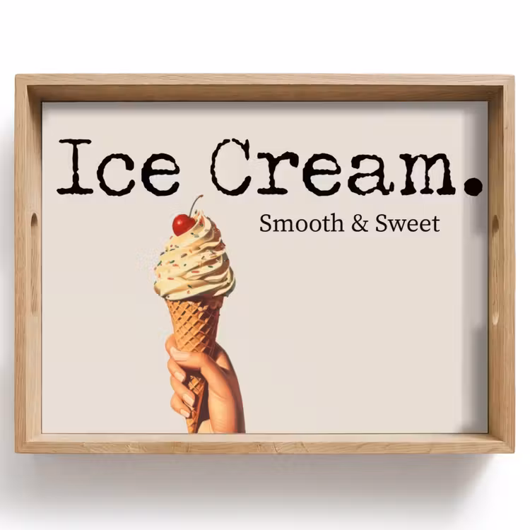 Vassoio - Gelato - Gelato soft - Colorato - Ciliegia — 1