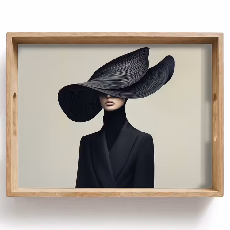 Vassoio - Nero - Donna - Cappello — 1