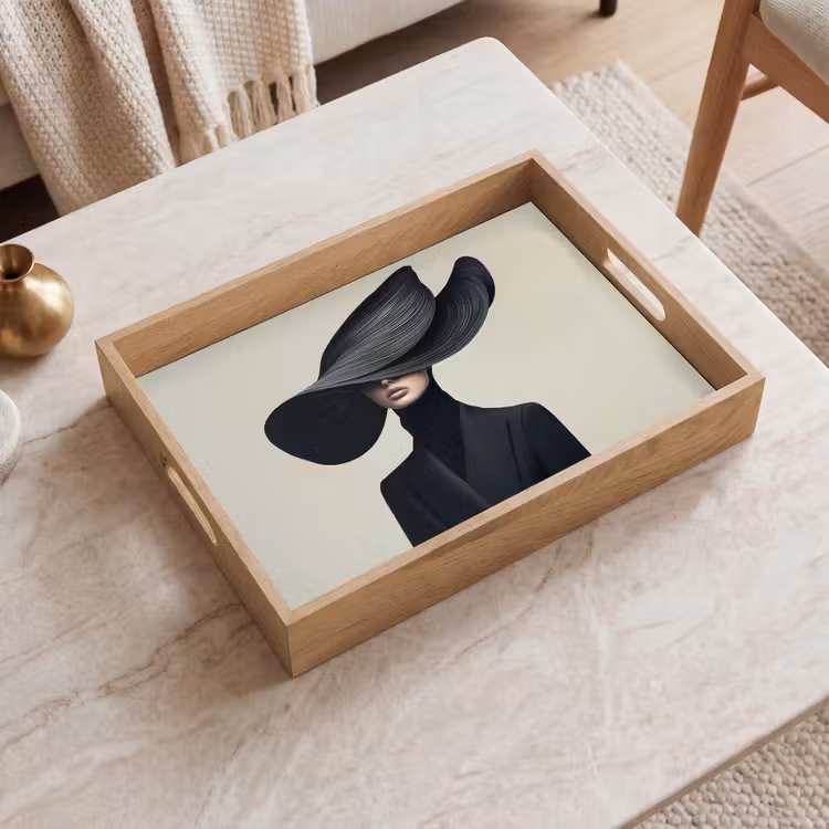 Vassoio - Nero - Donna - Cappello — 2