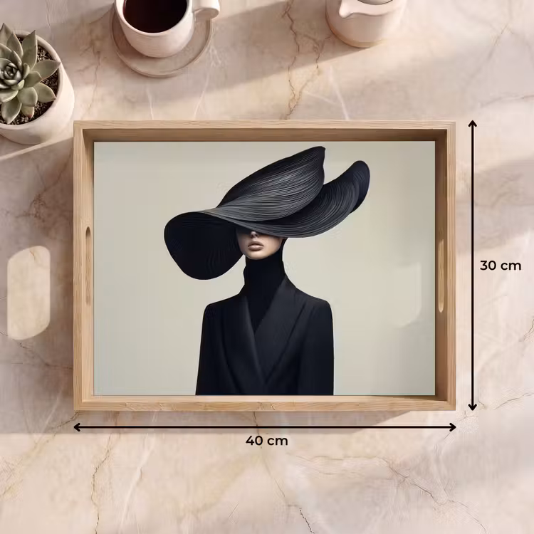 Vassoio - Nero - Donna - Cappello — 7