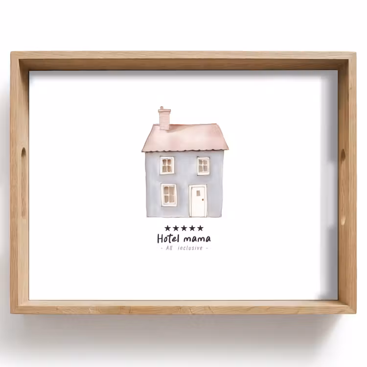 Vassoio - Azzurro - Casa - Mamma - Testo — 1